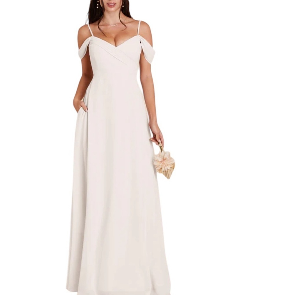 White Off-Shoulder Women's Dress
